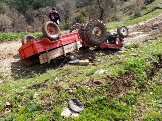 TRAKTÖR KAZASINDA 1 ÖLÜ 1 YARALI