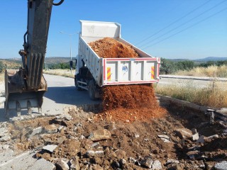 AKGEDİK YOLUNDA ASFALT ÇALIŞMASI